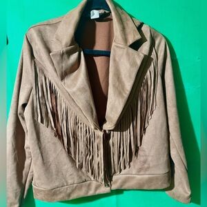 Tan Fringe Women's Jacket